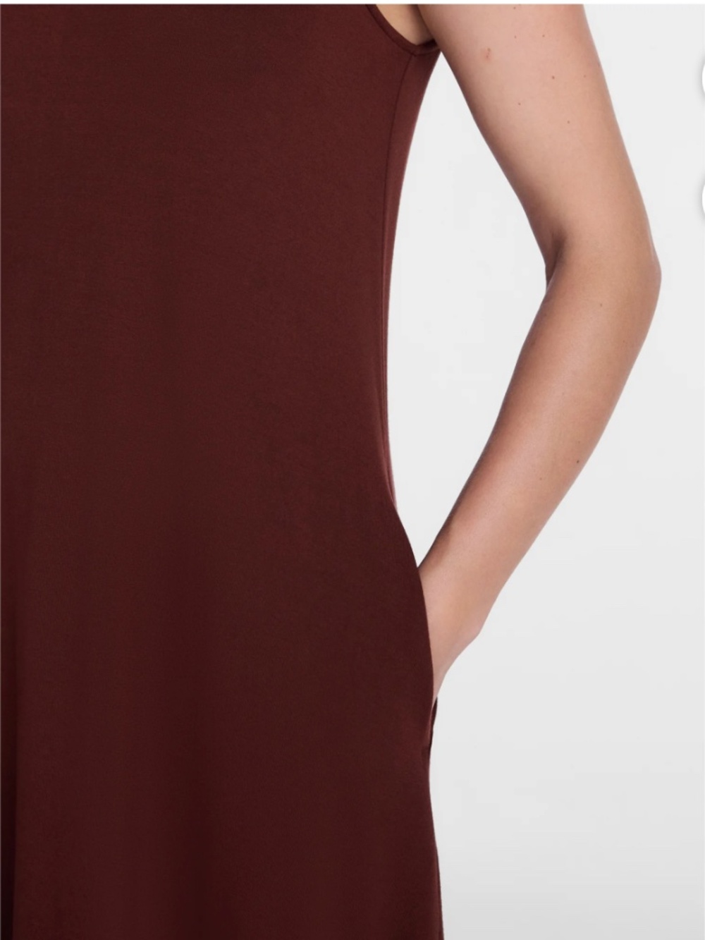 Time and Tru Women’s Brown Trunk Fit N Flare Swing Sleeveless Knit Dress XX… - Picture 6 of 9